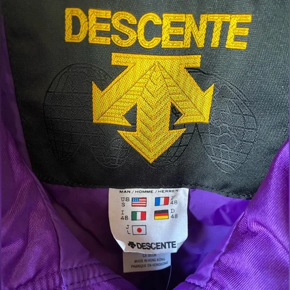Descente Purple Puffer Vest with High Collar Vintage 90s Y2K Ski Small - Picture 3 of 8